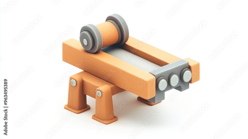 A stylized conveyor belt system used in manufacturing and logistics. A stylized conveyor belt system used in manufacturing and logistics.