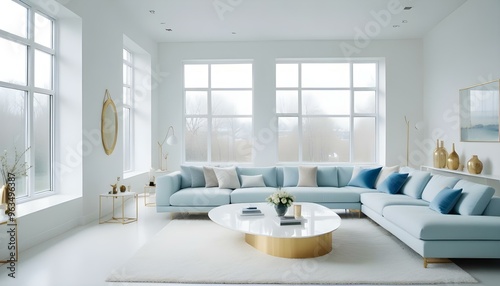 Photo interior modern design room 3d illustration