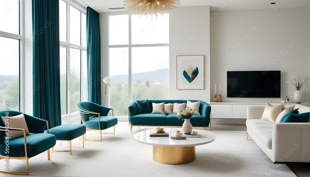 Photo interior modern design room 3d illustration Photo interior modern design room 3d illustration