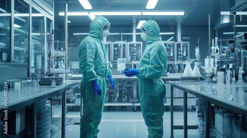 The Scientists in Cleanroom Attire