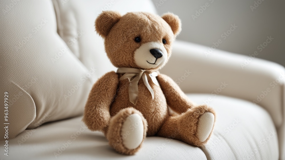 teddy bear on the sofa