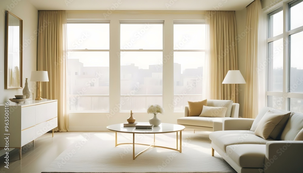 Fototapeta premium Photo interior modern design room 3d illustration