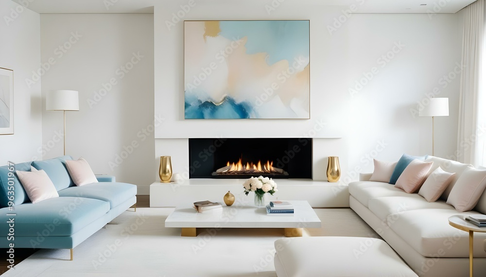 Photo interior modern design room 3d illustration Photo interior modern design room 3d illustration