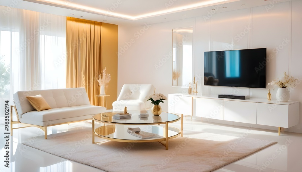 Fototapeta premium Photo interior modern design room 3d illustration