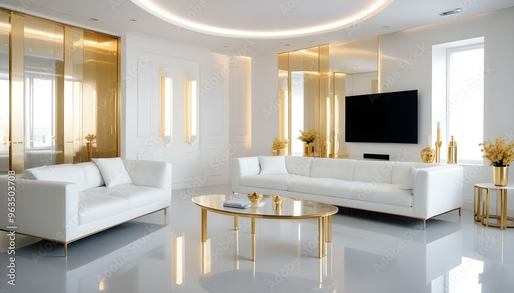 Photo interior modern design room 3d illustration Photo interior modern design room 3d illustration