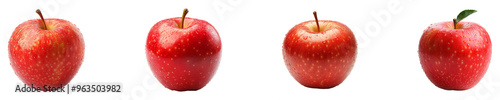 Set, collection of An apple isolated on transparent background.