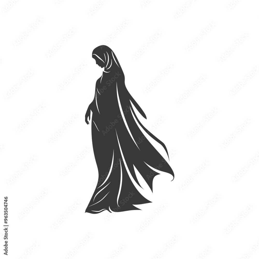 Silhouette of a Woman in a Hijab Silhouette of a Woman in a Hijab