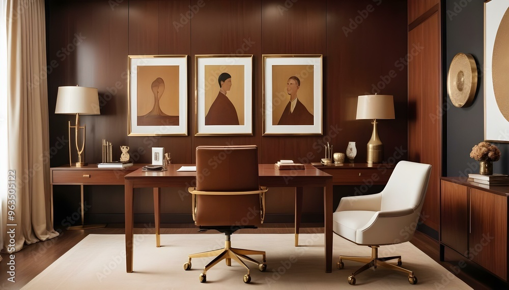 Fototapeta premium Photo interior modern design room 3d illustration