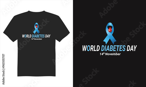 World Diabetes Day T-Shirt Design, typography t-shirt design, T-Shirt Design.