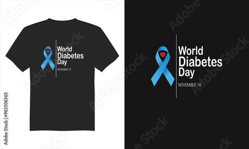 World Diabetes Day T-Shirt Design, typography t-shirt design, T-Shirt Design.