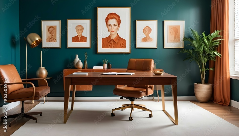 Photo interior modern design room 3d illustration Photo interior modern design room 3d illustration