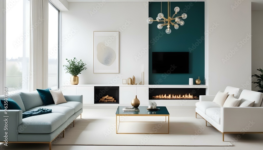 Photo interior modern design room 3d illustration Photo interior modern design room 3d illustration