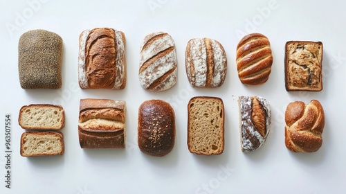 Assortment of Freshly Baked Bread Varieties