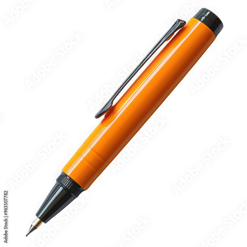 Obraz na płótnie Orange pens isolated on a transparent background png file no background png file w salonie
