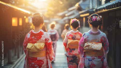 Beautiful women in kimono