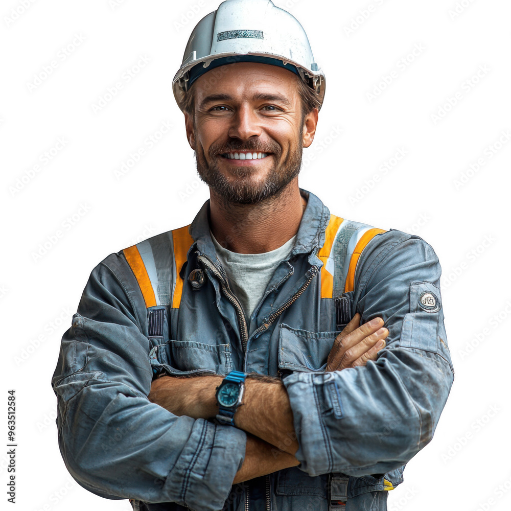 Petroleum Engineer Man isolated on a transparent background png file no background - handsome png file