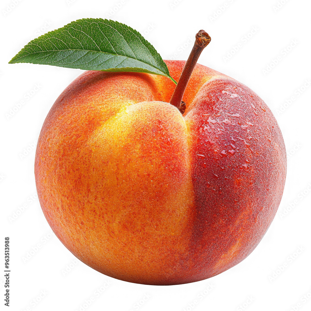 Peach isolated on a transparent background png file no background png file