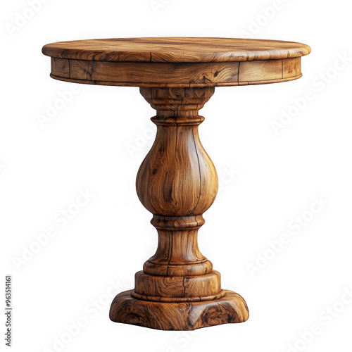 Obraz na płótnie Pedestal Table isolated on a transparent background png file no background png file w salonie