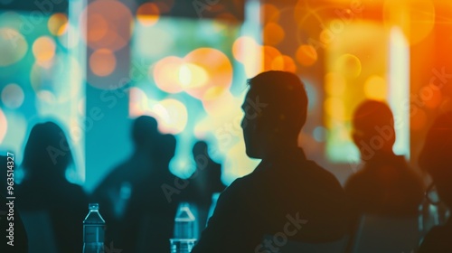 Business Meeting with Bokeh Lighting Effect