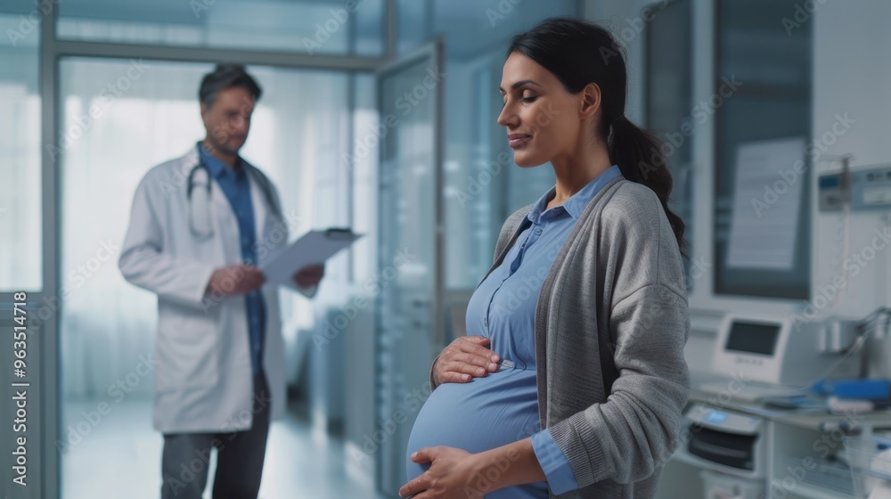 The Expecting Woman with Doctor The Expecting Woman with Doctor
