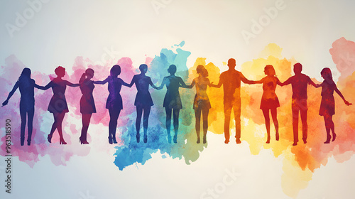 colorful silhouettes