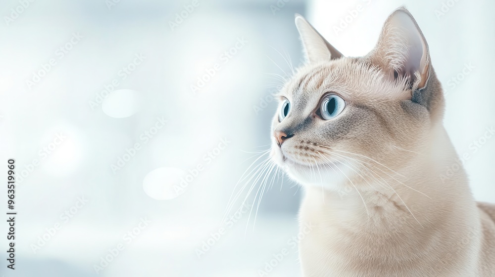 Oriental Shorthair cat exploring a futuristic indoor pet park, pet entertainment, innovation Oriental Shorthair cat exploring a futuristic indoor pet park, pet entertainment, innovation