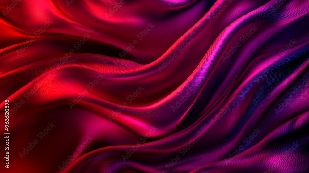 A luxurious and abstract background featuring a close-up shot of red and purple silk fabric flowing in a wave-like pattern. The image symbolizes elegance, sensuality, and sophistication. The vibrant c A luxurious and abstract background featuring a close-up shot of red and purple silk fabric flowing in a wave-like pattern. The image symbolizes elegance, sensuality, and sophistication. The vibrant c