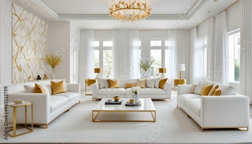 Photo interior modern design room 3d illustration