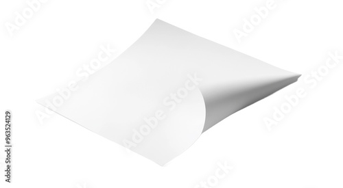 White paper  isolated on transparent background