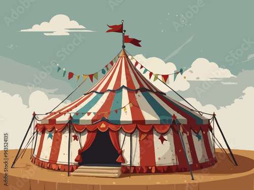 Illustration of circus tent