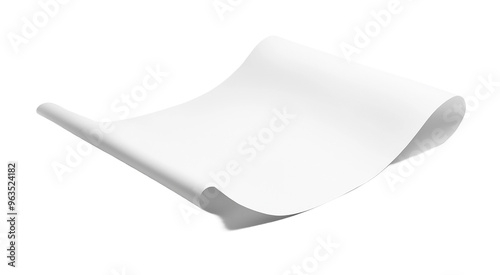 White paper  isolated on transparent background