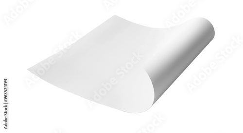 White paper  isolated on transparent background