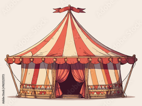 Illustration of circus tent