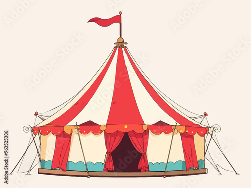 Illustration of circus tent