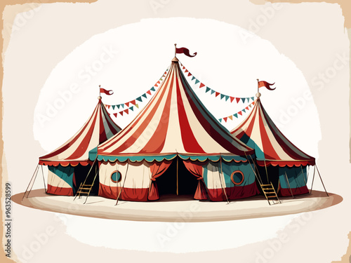 Illustration of circus tent