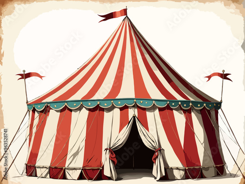 Illustration of circus tent