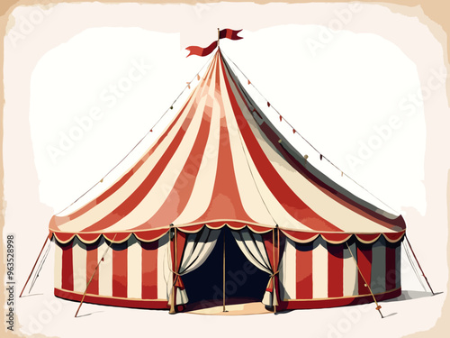 Illustration of circus tent