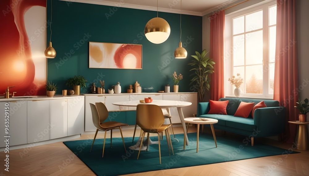Photo interior modern design room 3d illustration Photo interior modern design room 3d illustration