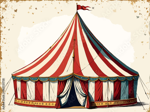 Illustration of circus tent