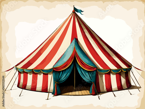 Illustration of circus tent