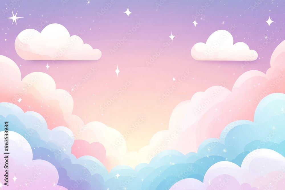 Imagine a pastel landscape with fluffy clouds, sparkling stars in the night sky, and a romantic sunset. This enchanting scene inspires creativity and charm in all who witness its beauty Imagine a pastel landscape with fluffy clouds, sparkling stars in the night sky, and a romantic sunset. This enchanting scene inspires creativity and charm in all who witness its beauty