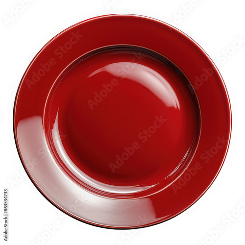 Red plate isolated on a transparent background png file no background_1 png file