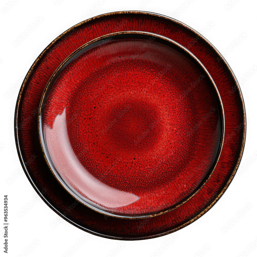 Red plates isolated on a transparent background png file no background_1 png file