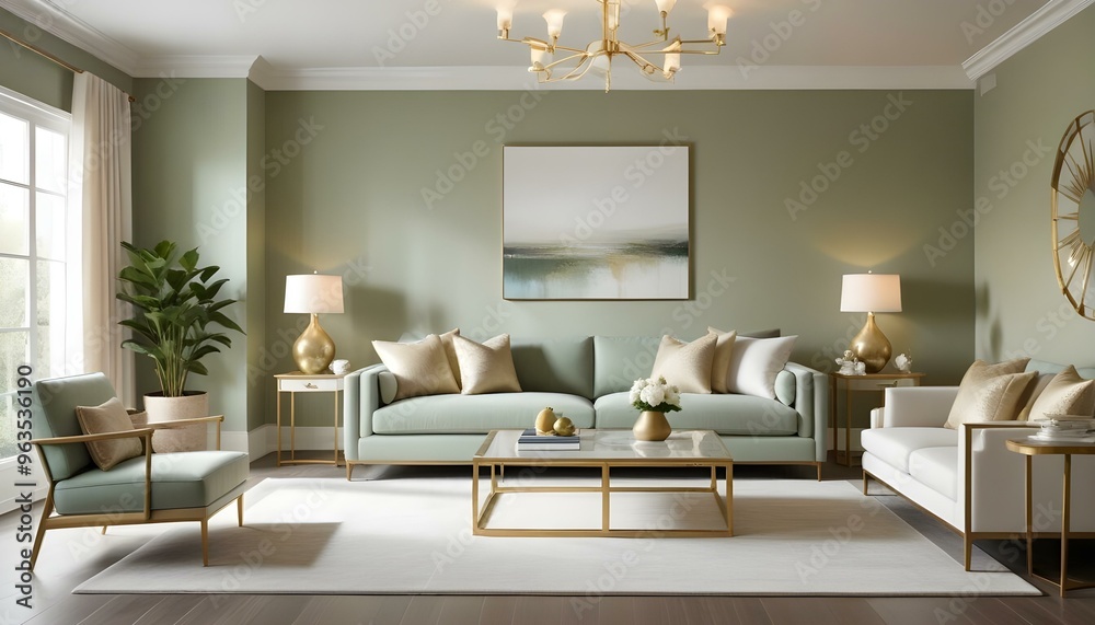 Fototapeta premium Photo interior modern design room 3d illustration