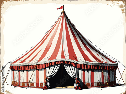 Illustration of circus tent