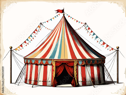 Illustration of circus tent
