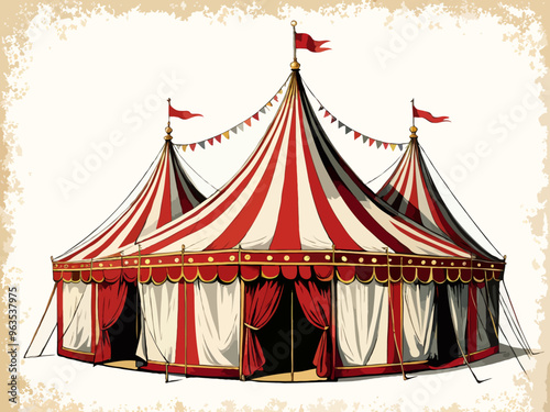 Illustration of circus tent
