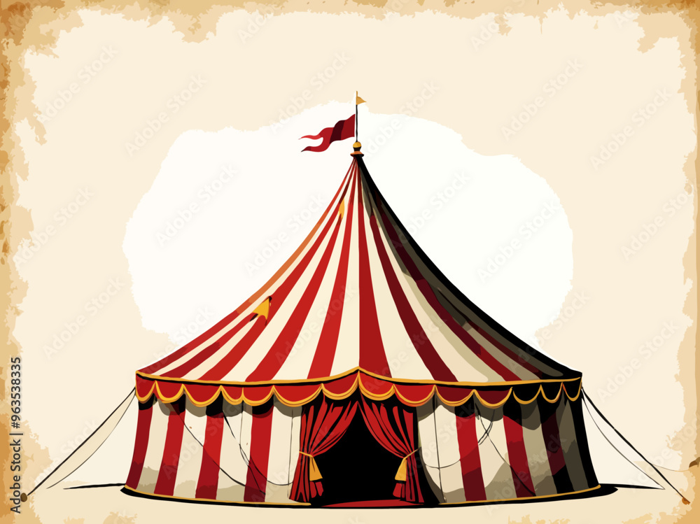 Illustration of circus tent