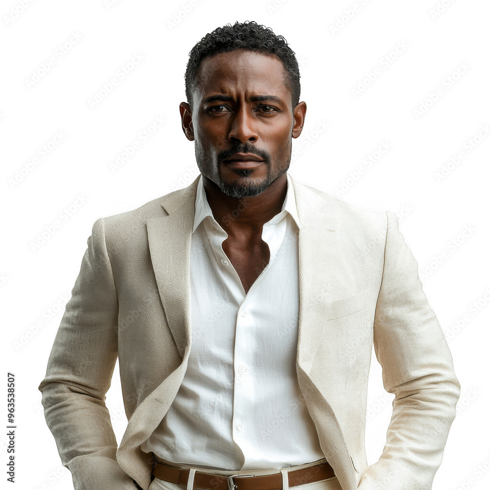 Senegal Senegalese man isolated on a transparent background png file no background png file