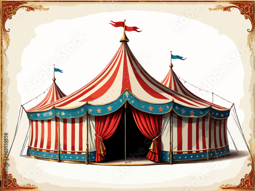 Illustration of circus tent